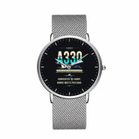Thumbnail for Airbus A330-200P2F - Original - Slim Mesh - Silver and Silver Stainless Steel Strap