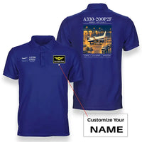 Thumbnail for Airbus A330-200P2F - Poster - Double-Side Polo - Blue + Name