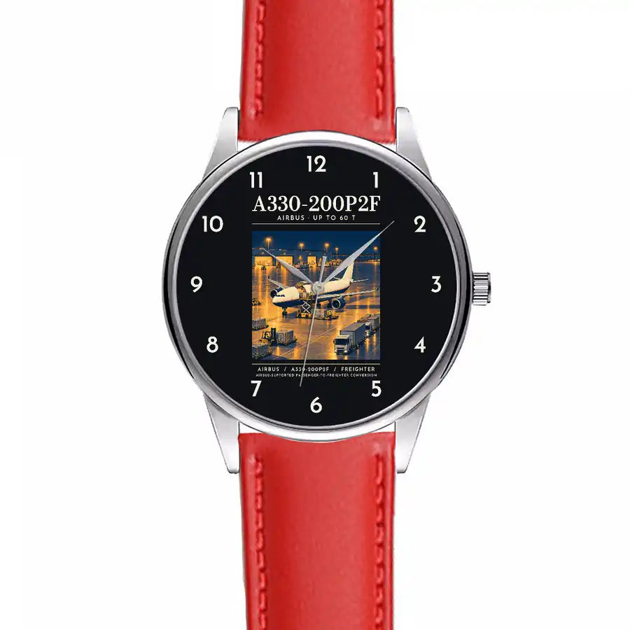 Airbus A330-200P2F - Poster - Leather Strap - Red Leather Strap