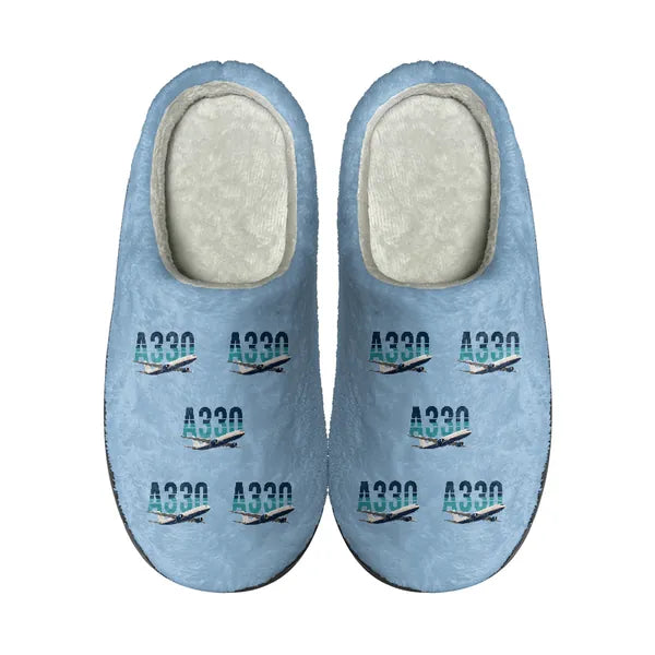Airbus A330-200P2F - Slippers - Cotton - Original Pattern - Light Blue