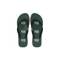 Thumbnail for Airbus A330-200P2F - Slippers - Flip Flops - Cartoon Pattern - Dark Green