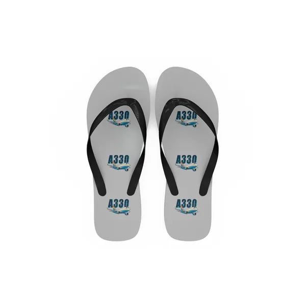 Airbus A330-200P2F - Slippers - Flip Flops - Cartoon Pattern - Light Gray