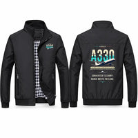 Thumbnail for Airbus A330-200P2F Stylish Jackets - Stand Collar - Original - Black