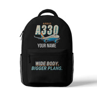 Thumbnail for Airbus A330-300 - 3D Backpack - Cartoon + Name - Black