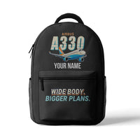Thumbnail for Airbus A330-300 - 3D Backpack - Cartoon + Name - Gray