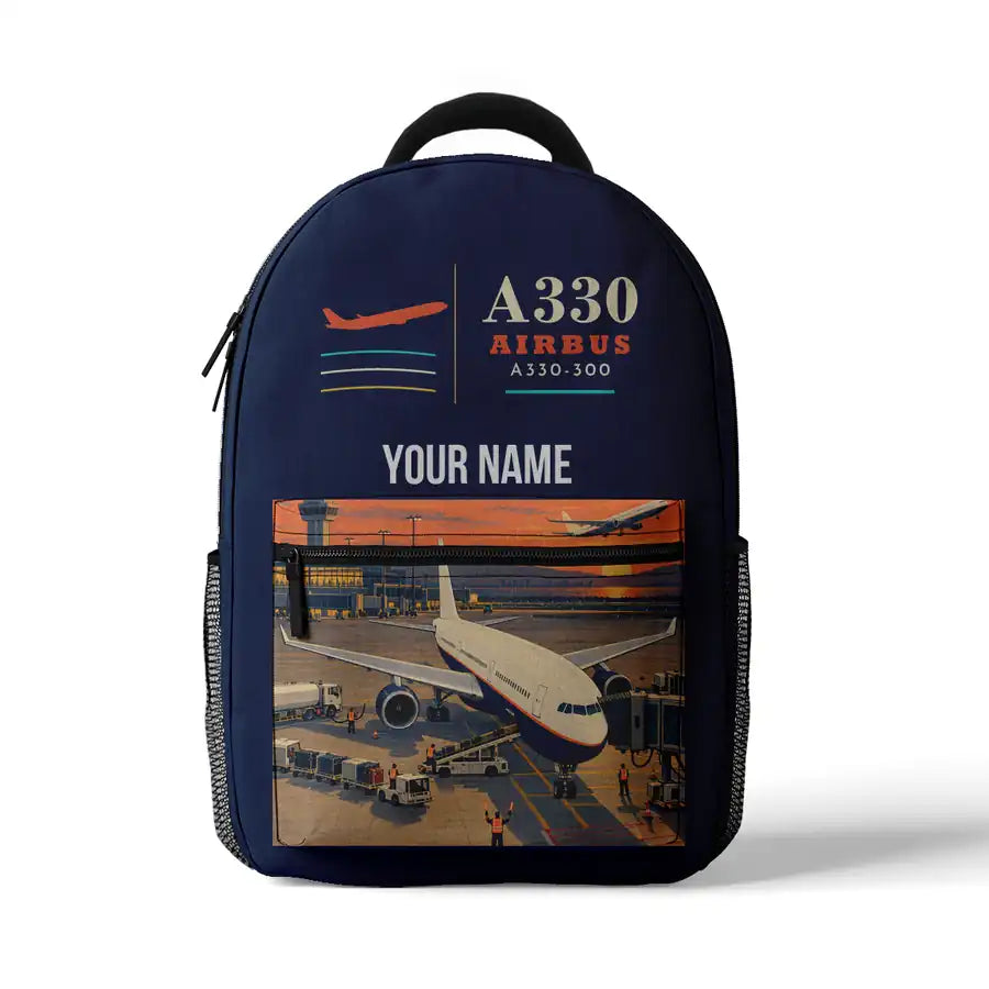 Airbus A330-300 - 3D Backpack - Dark Blue + Name