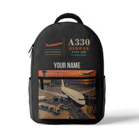 Thumbnail for Airbus A330-300 - 3D Backpack - Gray + Name
