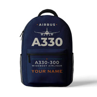 Thumbnail for Airbus A330-300 - 3D Backpack - Heritage + Name - Dark Blue