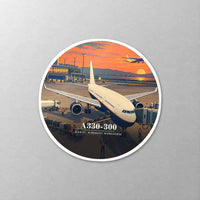 Thumbnail for Airbus A330-300 - 3D - Circle Sticker - Close-up