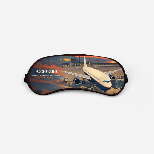 Airbus A330-300 - 3D + Name - Sleep Mask - Full Print