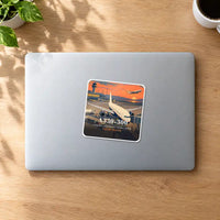 Thumbnail for Airbus A330-300 - 3D + Name - Square Sticker - MacBook