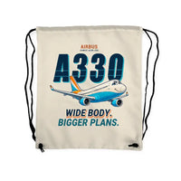 Thumbnail for Airbus A330-300 - Drawstring Bag - Cartoon - Beige