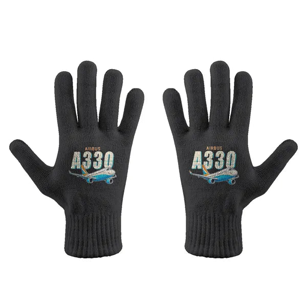 Airbus A330-300 - Gloves - Full - Cartoon - Black