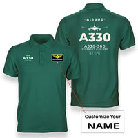 Thumbnail for Airbus A330-300 - Heritage - Double-Side Polo - Green + Name