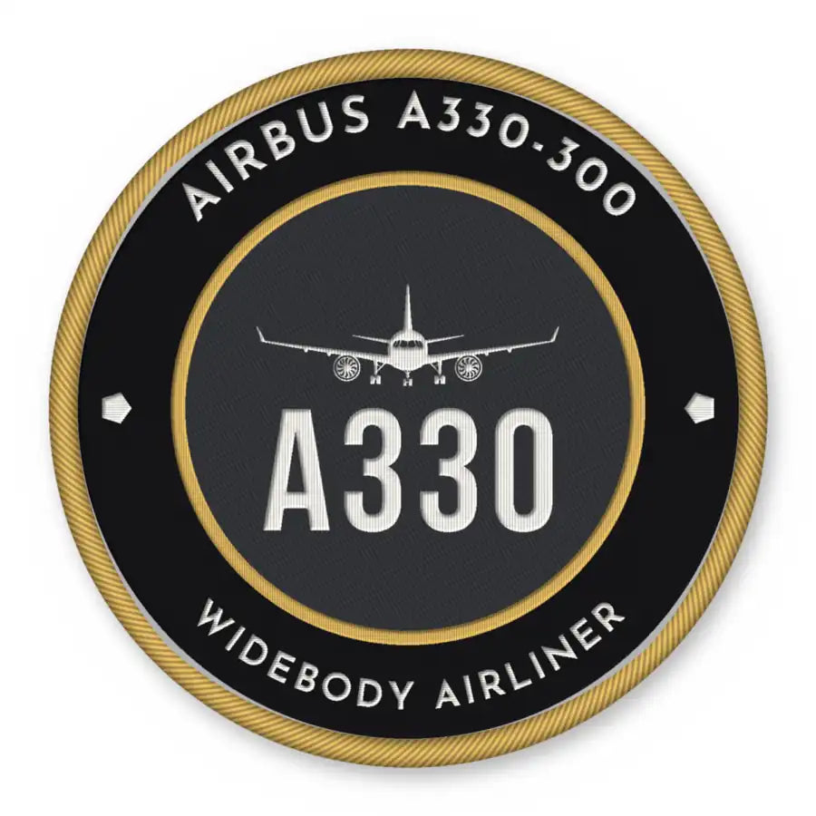 Airbus A330-300 Patches - Circle - Black Gold