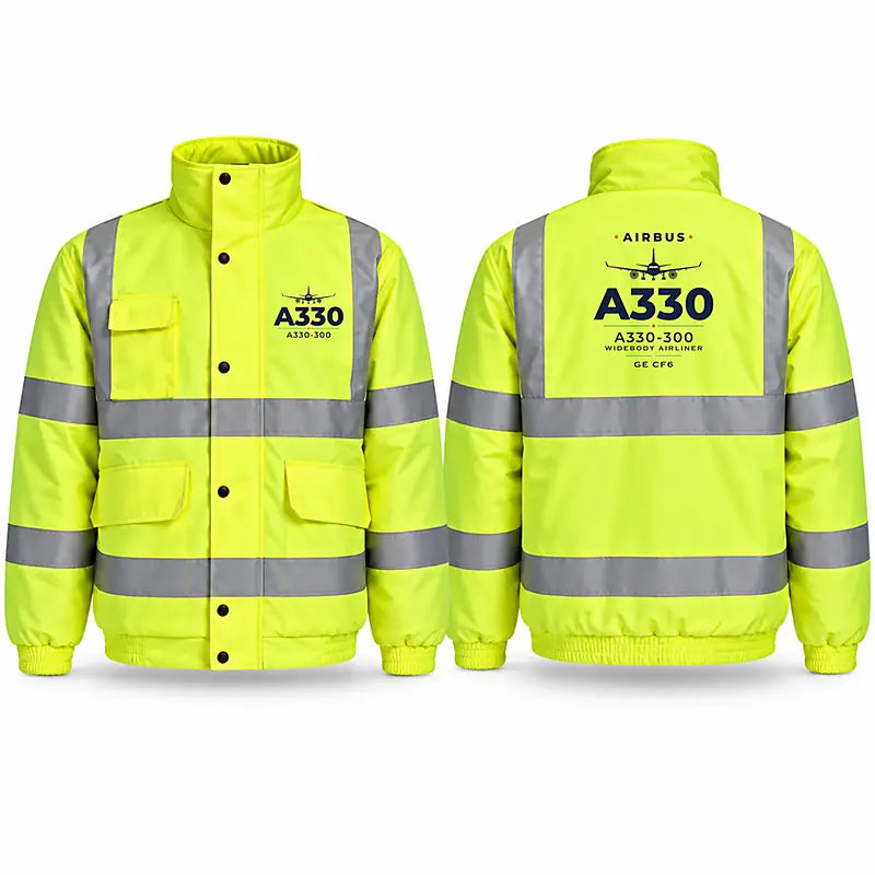 Airbus A330-300 Reflective Winter Jackets - Heritage - Fluorescent Yellow