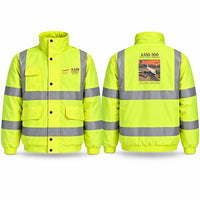 Thumbnail for Airbus A330-300 Reflective Winter Jackets - Poster - Fluorescent Yellow
