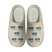 Thumbnail for Airbus A330-300 - Slippers - Cotton - Cartoon Pattern - Beige