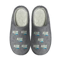 Thumbnail for Airbus A330-300 - Slippers - Cotton - Cartoon Pattern - Gray