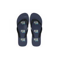 Thumbnail for Airbus A330-300 - Slippers - Flip Flops - Cartoon Pattern - Navy Blue