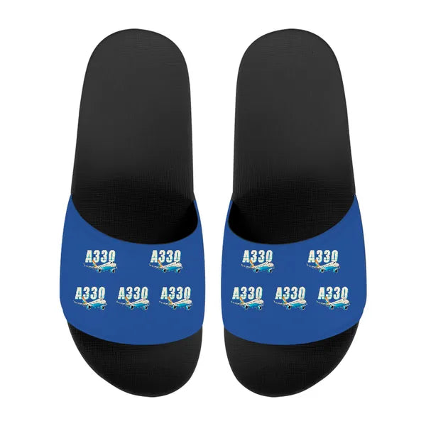 Airbus A330-300 - Slippers - Sport - Cartoon Pattern - Blue