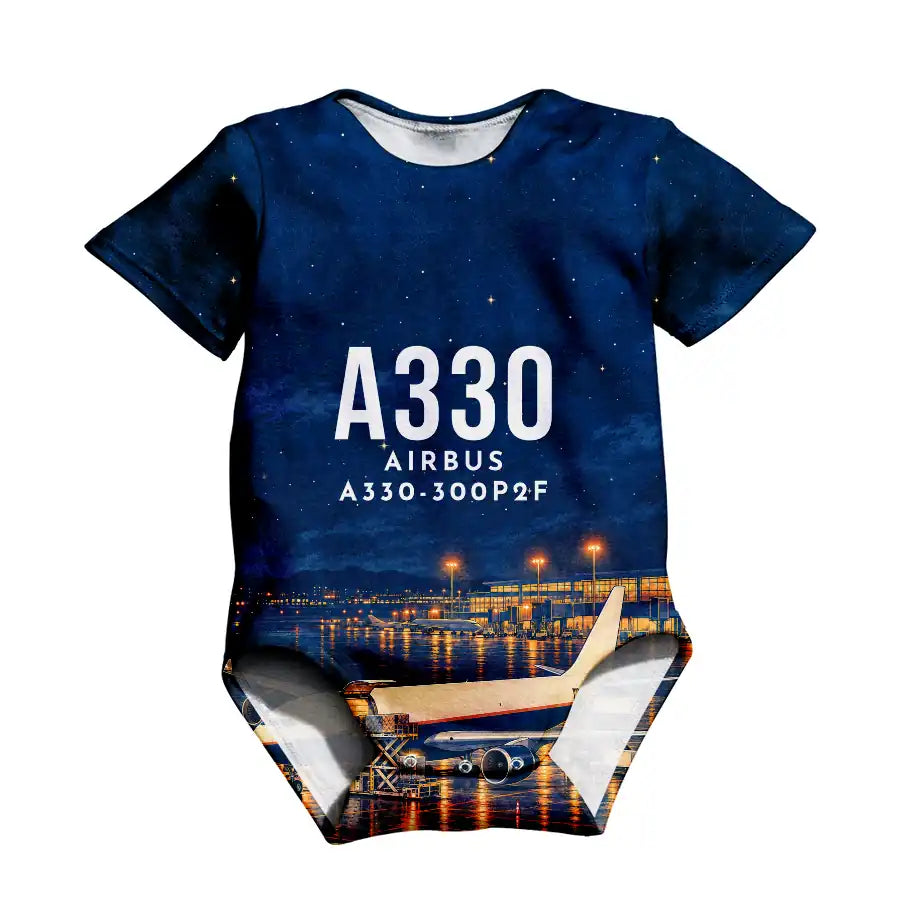Airbus A330-300P2F 3D All-Over Print Clothing - Baby Bodysuit - 3D