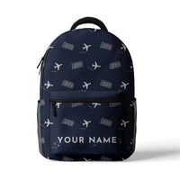 Thumbnail for Airbus A330-300P2F - 3D Backpack - 3D Pattern + Name - Navy Blue