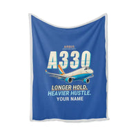 Thumbnail for Airbus A330-300P2F - Cartoon + Name - Blanket - Blue