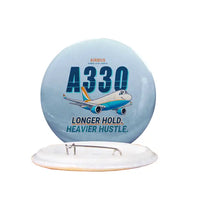 Thumbnail for Airbus A330-300P2F - Cartoon - Pin - Light Blue