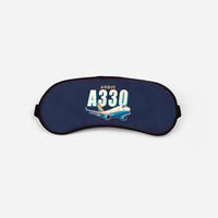 Thumbnail for Airbus A330-300P2F - Cartoon - Sleep Mask - Navy Blue