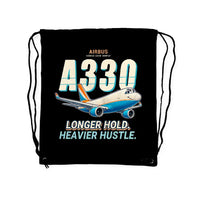 Thumbnail for Airbus A330-300P2F - Drawstring Bag - Cartoon - Black