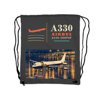 Thumbnail for Airbus A330-300P2F - Drawstring Bag - Classic - Gray