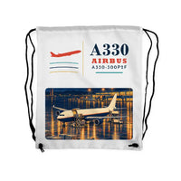 Thumbnail for Airbus A330-300P2F - Drawstring Bag - Classic - White