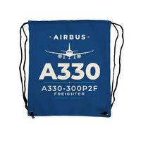 Thumbnail for Airbus A330-300P2F - Drawstring Bag - Heritage - Blue