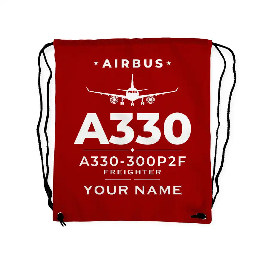 Airbus A330-300P2F - Drawstring Bag - Heritage + Name - Red