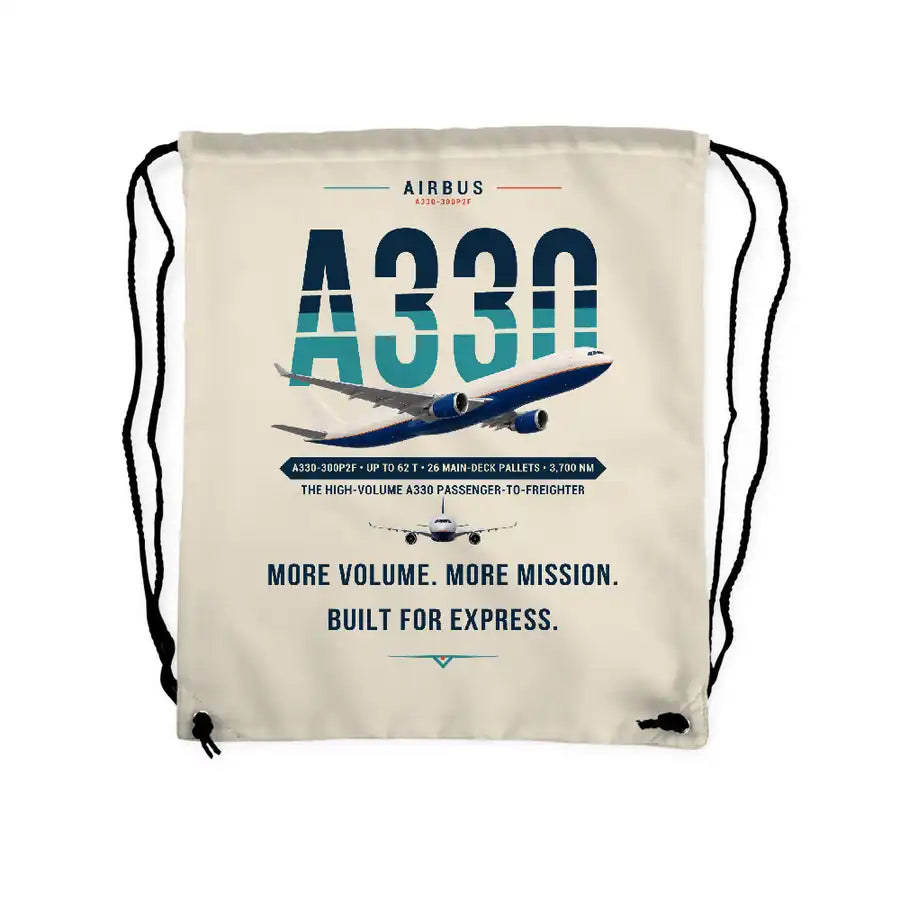 Airbus A330-300P2F - Drawstring Bag - Original - Beige