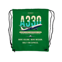 Thumbnail for Airbus A330-300P2F - Drawstring Bag - Original - Green