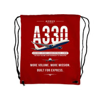 Thumbnail for Airbus A330-300P2F - Drawstring Bag - Original - Red