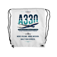 Thumbnail for Airbus A330-300P2F - Drawstring Bag - Original - White