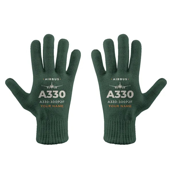 Airbus A330-300P2F - Gloves - Full - Heritage + Name - Dark Green