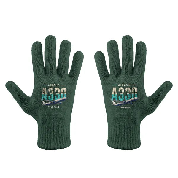 Airbus A330-300P2F - Gloves - Full - Original + Name - Dark Green