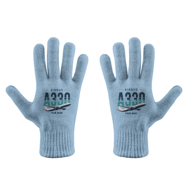 Airbus A330-300P2F - Gloves - Full - Original + Name - Light Blue
