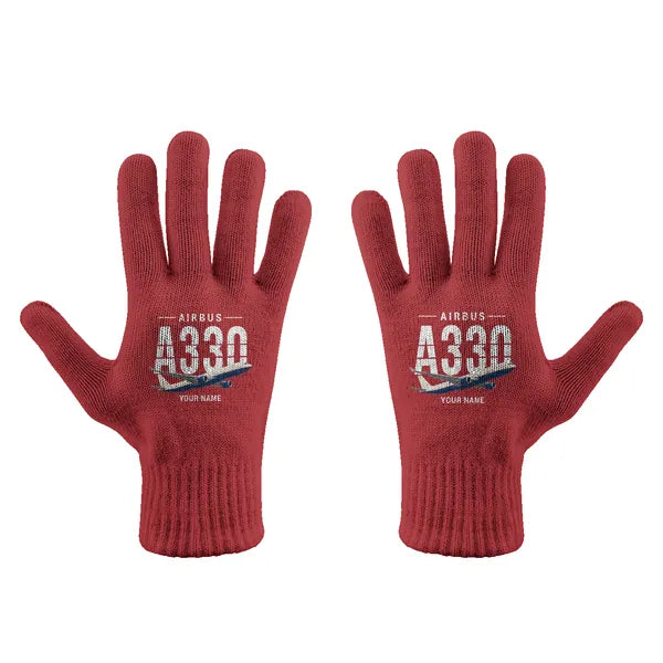Airbus A330-300P2F - Gloves - Full - Original + Name - Red