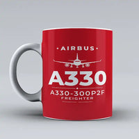 Thumbnail for Airbus A330-300P2F - Heritage - Mug - Red