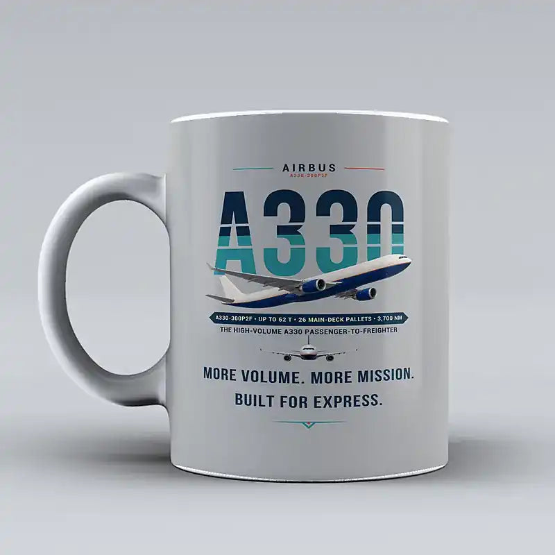 Airbus A330-300P2F - Original - Mug - Light Gray