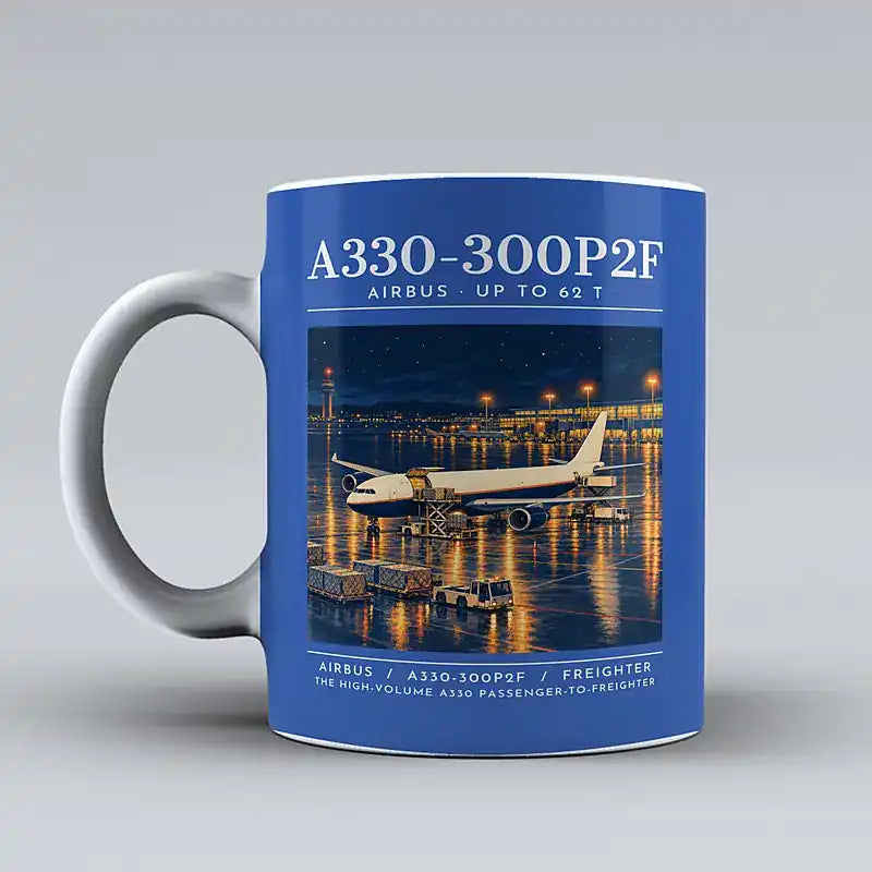 Airbus A330-300P2F - Poster - Mug - Blue