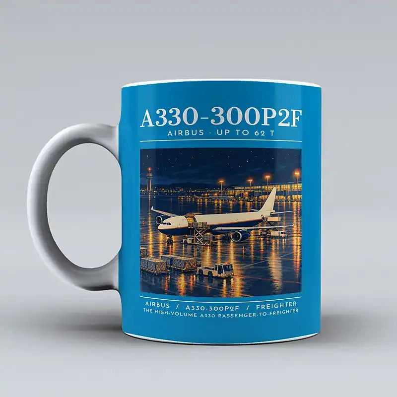 Airbus A330-300P2F - Poster - Mug - Turquoise