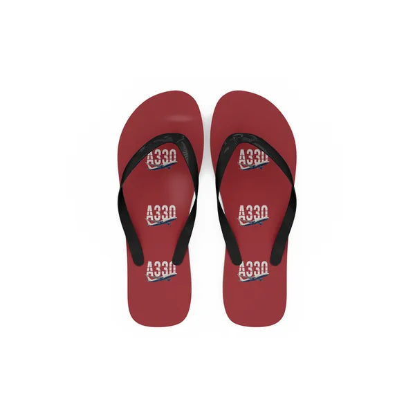 Airbus A330-300P2F - Slippers - Flip Flops - Original Pattern - Red