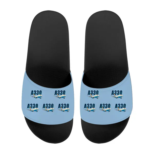 Airbus A330-300P2F - Slippers - Sport - Cartoon Pattern - Light Blue