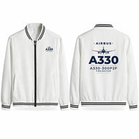 Thumbnail for Airbus A330-300P2F Stylish Jackets - Baseball Collar - Heritage - White